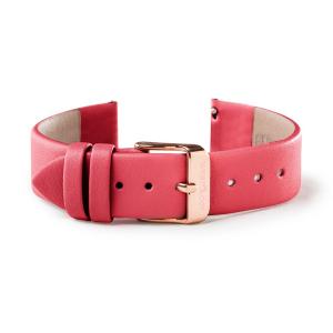 WRISTOLOGY 18mm Womens Raspbery Red Leather Easy Change Interchangeable Strap Band