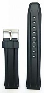 20mm Black Rubber Watch Band -- Comfortable and Durable PVC Material