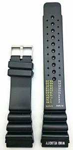 Thick and Durable 24mm Black Watch Band