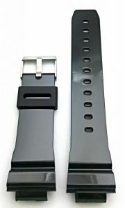 16mm Black, G Shock Style, Rubber Watch Band -- Comfortable and Durable, Polyurethane (PU) Material