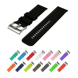 Wearable4U Quick Release Silicone Rubber Watchbands 18mm, 20mm, 22mm and choice of 15 colors