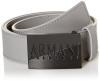 Armani Exchange Men's Reversible Logo Buckle Leather Belt