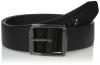 Armani Exchange Men's Classic Leather Belt With Logo Patch