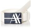 Armani Exchange Men's Graphic Logo Buckle Belt - Leather Buckle Belt