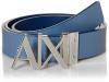 Armani Exchange Men's Ax Logo Buckle Hinge Belt