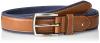 Tommy Hilfiger Men's Fabric Belt with Leather Overlay