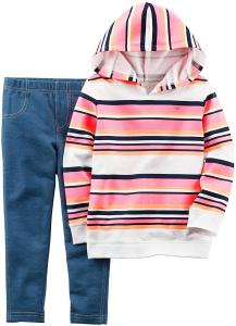 Carter's Girls' Stripe Sweater 2 Piece Set