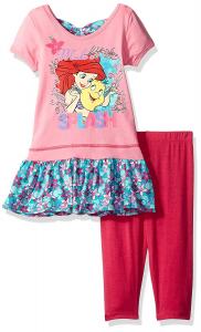 Disney Girls' 2 Piece Ariel the Little Mermaid Legging Set