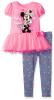 Disney Girls' Minnie Mouse Legging Set with Tulle Fashion Top