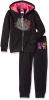 Hello Kitty Baby Girls' Active Set with Sliver Sequin Applique with Rainbow Sequin Bow