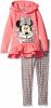 Disney Girls' 2 Piece Minnie Hoodie and Printed Legging Set