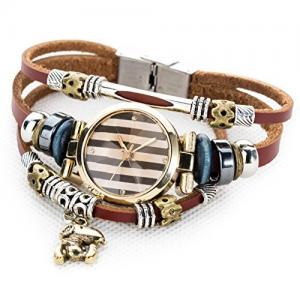 Women's Lady's Fashion Wrist Bracelet Watch with Cute Doggy Charm Gift