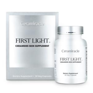 Ceramiracle First Light Ceramides Skin Supplement with Phytoceramides, Hyaluronic Acid, and L-Glutathione for Anti-Aging, Hydration, and Wrinkle Repair