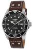 Invicta 'Pro Diver' Quartz Stainless Steel and Leather Automatic Men's Watch, Color:Brown (Model: 22069)