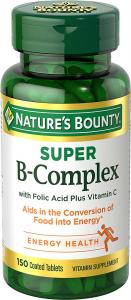 Nature's Bounty Super B-complex with Folic Acid Plus Vitamin C, 150-Count