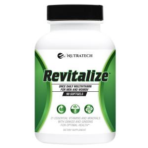 Revitalize – Powerful One A Day Multivitamin for Men and Women with 21 Essential Nutrients and Minerals for Optimal Health with Ginkgo and Ginseng.