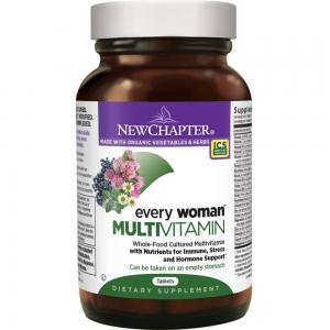 New Chapter Every Woman, Women's Multivitamin Fermented with Probiotics + Iron + Vitamin D3 + B Vitamins + Organic Non-GMO Ingredients - 120 ct