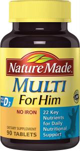 Nature Made Multi For Him Vitamin and Mineral, 90 Tablets