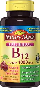 Nature Made Vitamin B-12 1000 MCG Sublingual, 50 Count
