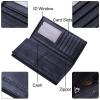 Bricraft NFC RFID Blocking Wallet for Women Genuine Leather Bifold Pebbled Clutch