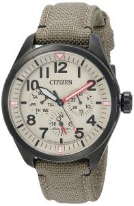 Citizen Men's 'Military' Quartz Stainless Steel and Nylon Casual Watch, Color:Green (Model: BU2055-08X)