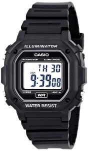 Casio Men's F108WH Illuminator Collection Black Resin Strap Digital Watch