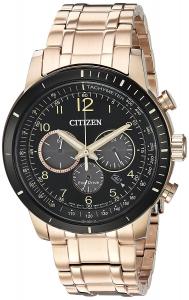 Citizen Men's Eco-Drive Rose Gold Tone Brycen Chronograph Watch