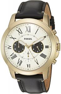 Fossil Men's FS5272 Grant Chronograph Black Leather Watch