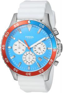 Fossil Men's CH3075 Crewmaster Sport Chronograph White Silicone Watch