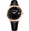 Raymond Weil Women's 'Toccata' Swiss Quartz Stainless Steel and Satin Casual Watch, Color:Black (Model: 5388-PC5-20001)