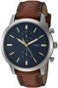 Fossil Men's FS5279 Townsman 44mm Chronograph Luggage Leather Watch