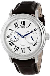 Raymond Weil Men's 2846-STC-00659 Maestro Stainless Steel Watch with Synthetic Leather Band