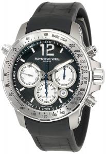 Raymond Weil Men's 7700-TIR-05207 "Nabucco" Titanium Automatic Watch with Black Rubber Band