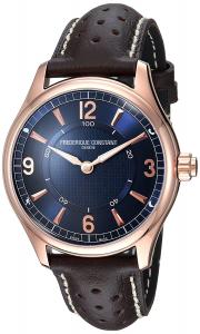 Frederique Constant Men's 'HSW' Swiss Quartz Stainless Steel and Leather Casual Watch, Color:Brown (Model: FC-282AN5B4)