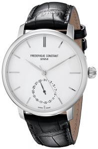 Frederique Constant Men's FC710S4S6 Slim Line Analog Display Swiss Automatic Black Watch