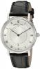 Frederique Constant Men's 'Slim Line' Silver Dial Black Leather Strap Stainless Steel Swiss Automatic Watch  FC-306MC4S36