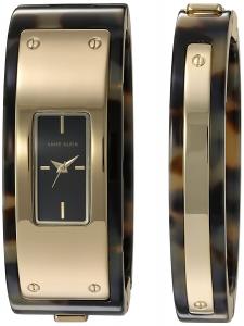 Anne Klein Women's AK/2826TOST Gold-Tone and Tortoise Resin Watch and Bangle Set