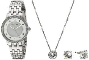 Bulova Women's Crystal Collection Watch Set