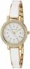 Anne Klein Women's AK/2364WTST Swarovski Crystal Accented Gold-Tone and White Watch and Bangle Set