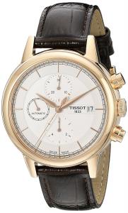 Tissot Men's T0854273601100 Carson Swiss Automatic Watch With Brown Leather Band