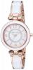 Anne Klein Women's AK/2520RGST Swarovski Crystal Accented Rose Gold-Tone and White Bangle Watch and Bracelet Set