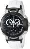 Tissot Men's T0484172705705 T-Race Black Chronograph Watch with White Rubber Strap