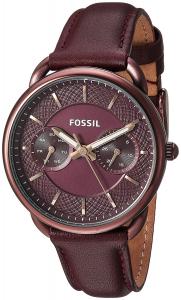 Fossil Women's ES4121 Tailor Multifunction Wine Leather Watch