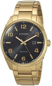 Citizen Men's 'Eco-Drive' Quartz Stainless Steel Casual Watch, Color:Gold-Toned (Model: BM7322-57E)