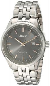 Citizen Men's 'Eco-Drive Dress' Quartz Stainless Steel Watch, Color:Silver-Toned (Model: BM7251-53H)