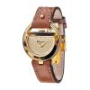 Salvatore Ferragamo Women's FG5020014 Gold Ion-Plated Watch with Brown Leather Band