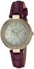 Bulova Women's Quartz Stainless Steel and Leather Casual Watch, Color:Purple (Model: 44L176)