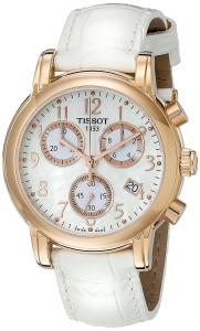 Tissot Women's T0502173611200 Dressport Mother of pearl Chronograph Dial Watch