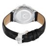 Alexander Statesman Triumph Wrist Watch For Men - Black Leather Stainless Steel Analog Swiss Watch - Silver White Dial Date Mens Designer Watch A103-01