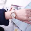 Comtex Women's Watches with Mother of Pearl Dial and White Leather Rose Gold Watches